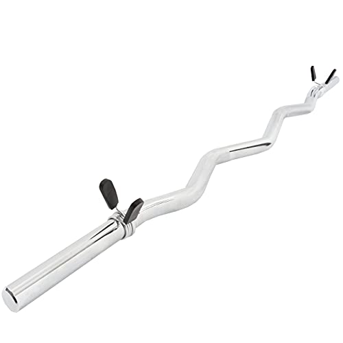 ScSPORTS Curlstang, Halterstang, 120 cm, Ø 30 mm, Incl. veersluitingen, Fitness, perfect voor krachttraining