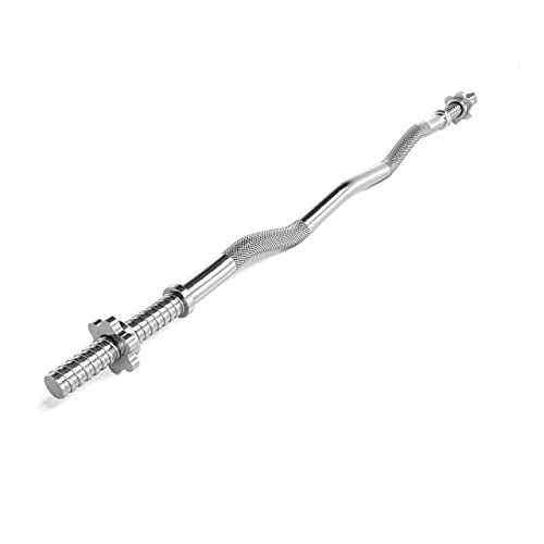 ScSPORTS® Curlstang 120 cm, Met schroefsluiting, 30 mm diameter, Halterstang, Barbell
