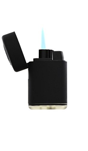 ATOMIC Elektronische aansteker Turbo Blue Flame RUBBERBLOCK stormaansteker zwart