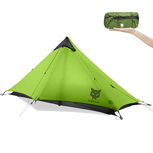 Night Cat Backpacken Tent Ultralight Waterdichte Professionele Wandelen Tent voor 1 Persoon Man Camping Dubbele Laag