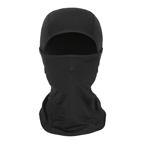 Rmeet Bivakmuts, balaclava gezichtsmasker, winddicht, stormmasker, nylon, stormmasker, uniseks, voor mannen en vrouwen, motormasker, skimasker voor outdoor, motorhelm, fietsen, skiën, wintersport, zwart