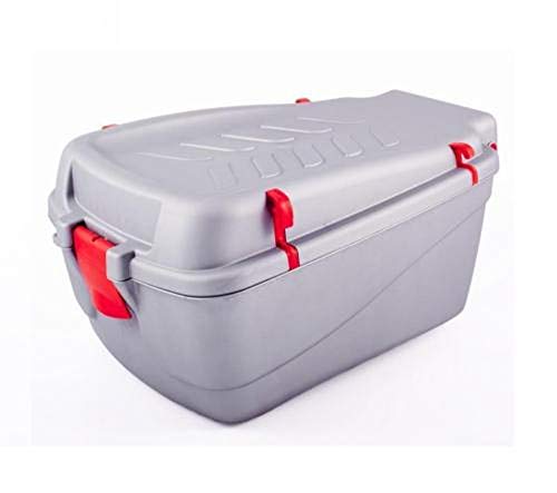 QLS Fietskoffer, fietskoffer, bagagedrager, box, 31 cm x 22 cm (lichtgrijs)