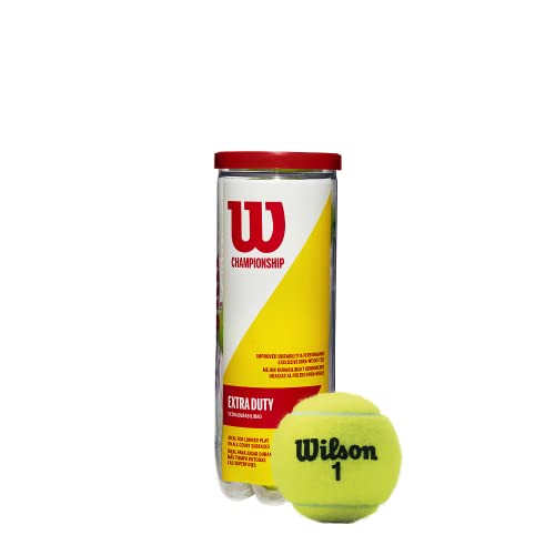 Wilson Unisex-adult Champ Extra Duty Tennisballen Tennisbal voor alle oppervlakken, geel, Pack van 3