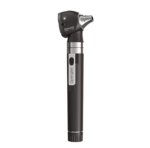 SPENGLER Smartled 5500, Pediatrische Medische Diagnostische Otoscoop, Led- en glasvezeltechnologie, Ultrahelder, Perfecte kleurweergave (Zwart)