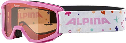 ALPINA Unisex - kinderen, PINEY skibril, rose-roos, één maat