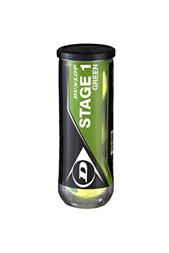 Dunlop tennisbal Stage 1 Green - voor kinderen en beginners in het groot veld (1 x doos met 3 stuks)