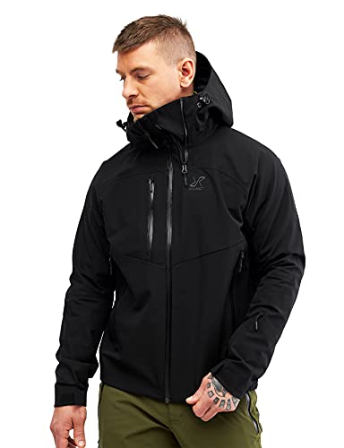 RevolutionRace Cyclone Rescue Jacket, Herenjas, Geventileerde en Waterdichte Jas voor Wandelen en Andere Buitenactiviteiten, Black, L