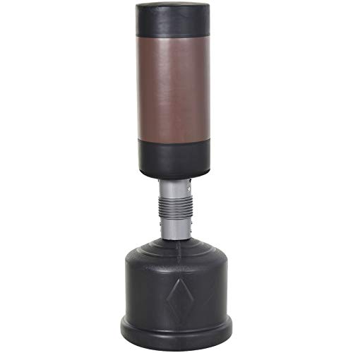HOMCOM staande bokszak bokspop boksdummy dummytraining bokspartner bokszak boksen 158-186 cm in hoogte verstelbaar NIEUW zwart + bruin