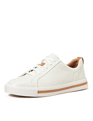 Clarks Un Maui Lace dames Sneaker Lage sneakers, Wit leer. , 40 EU
