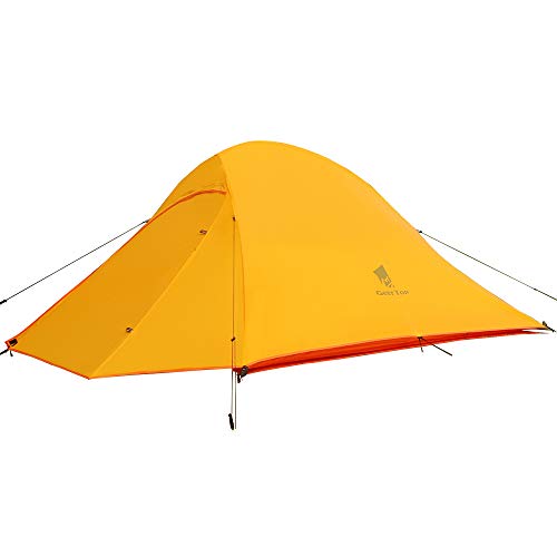 Geertop Campingtent, ultralichte 2-persoons dubbele tent 3-4 seizoenen, voor trekking, outdoor, festival, met kleine pakmaat