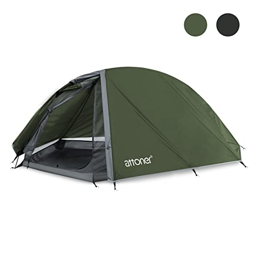 ATTONER Koepeltent, 1-persoons tent voor trekking, camping, outdoor, festival met kleine verpakkingsmaat, eenvoudige opbouw, waterdicht