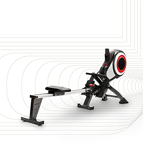 SportPlus Roeitoestel met turbine-remsysteem, inklapbaar, realistisch roeigevoel, 8 luchtweerstandsniveaus, trainingscomputer, roeimachine voor thuis, gebruikersgewicht 150 kg, getest op veiligheid