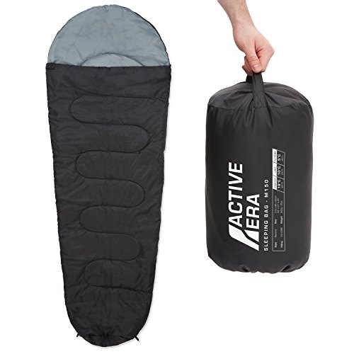 Active Era Premium Mummieslaapzak 1 persoons, licht – slaapzak voor outdoor, wandelen, camping in de zomer of indoor - 210 x 80 x 50 cm