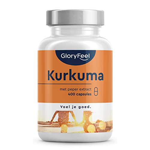 Kurkuma 400 capsules - prijswinnaar 2020 - origineel kurkumapoeder uit India 700 mg per capsule - bevat curcumine & piperine - laboratoriumgeteste productie in Duitsland