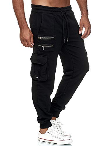 Red Bridge M4246 Cargo-joggingbroek voor heren, trainingsbroek, dubbele rits, zwart, M