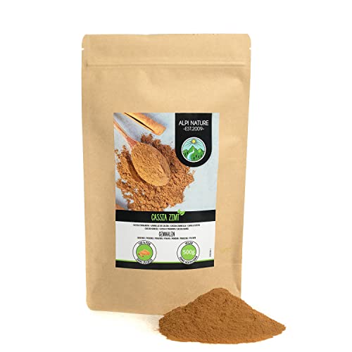 Gemalen kaneel cassia, cassia kaneel poeder, cassia kaneel 100% puur, zacht gedroogd en gemalen, natuurlijk zonder toevoegingen, vegan (500 GR)