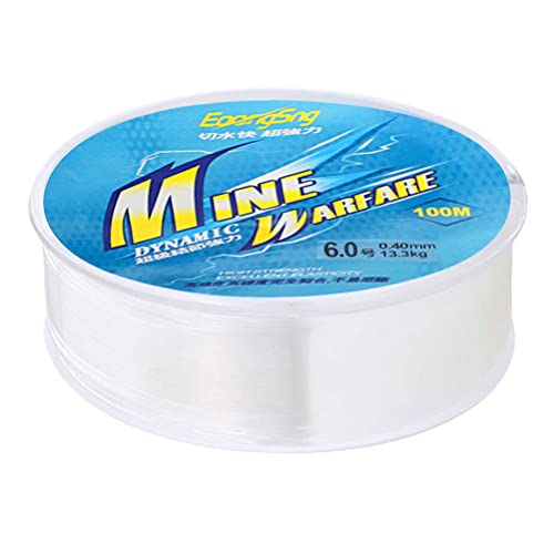 Nylon vislijn, 100 m/0,4 mm, monofile-vislijn, spoel vislijn scheurvast sterke belasting nylon koord voor karpers, forel, snoek