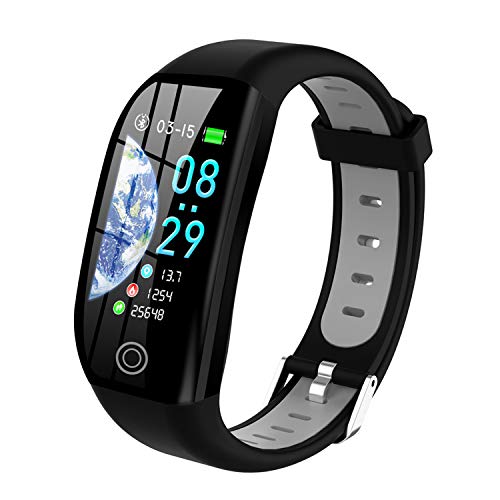 Tipmant Fitnessarmband, smartwatch dames heren waterdicht IP68 fitnesstracker met hartslagmeter 1,14 inch kleurendisplay fitness horloge activiteitstracker stappenteller oproepen SMS-SNS Let op