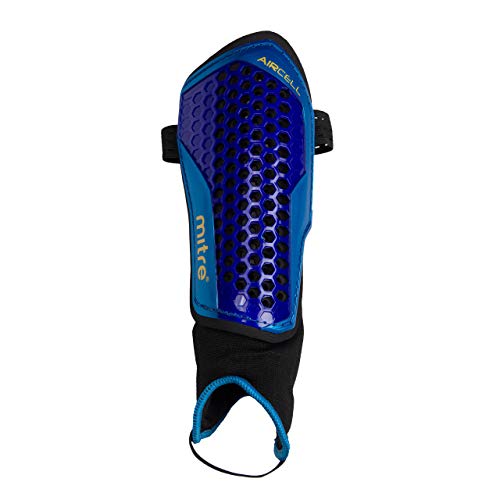 Mitre Scheenbeschermers Aircell Carbon, blauw/turquoise/geel, M, S70003BCY