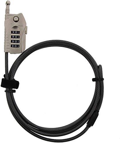 Burg-Wächter kabelslot met cijferslot, kabelslot voor fiets, motorfiets, e-scooter, tuinmeubelen, 720 200 Snap+Lock, zwart, 2 m