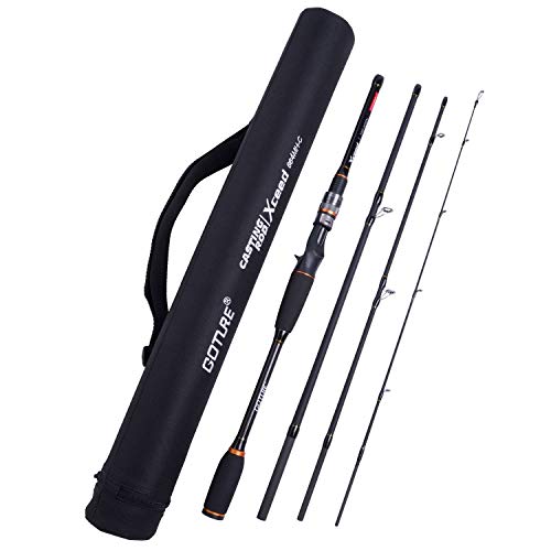 Goture Hengel spinhengel Casting & Spinning Portable 2 & 4 secties lichte koolstofvezel M Power MF Action 2.01-2.13m