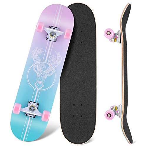 WeSkate Skateboard voor beginners volwassenen jongeren kinderen meisjes 31 