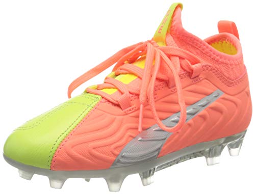 PUMA Unisex One 20.3 OSG FG/AG Jr Botas de fútbol, NRGY Peach-Fizzy Yellow leeftijd zilver, grote EU