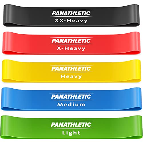 Panathletic Weerstandsbanden, Set van 5 Banden – 5 Verschillende Weerstandsniveau’s, Handleiding met Oefeningen, eBook in het Nederlands, Opbergzakje – 5x weerstandbanden, fitness elastiek, weerstand band, weerstandsband, resistance band