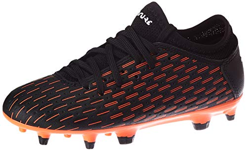 PUMA Unisex Kid's Future 6.4 Fg/Ag Jr Voetbalschoen, Puma Black Puma Wit Schokkend Oranje, 36.5 EU