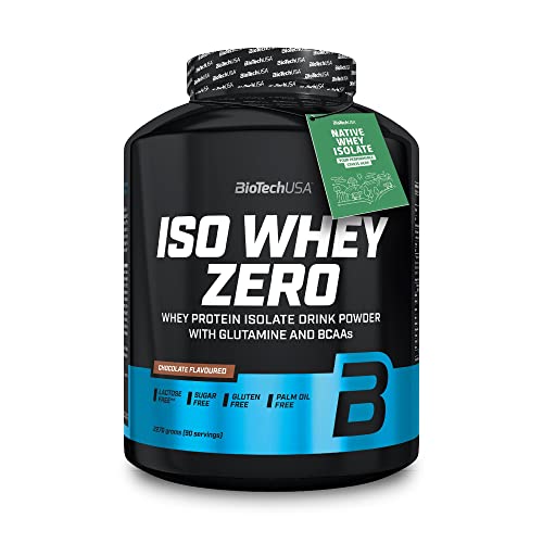 BioTechUSA Iso Whey ZERO, Lactose, Gluten, Sugar FREE, Premium Whey Protein Isolate, 2.27 kg, Chocolate