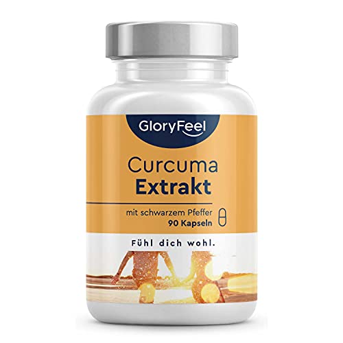 Kurkuma Extract (95%) Zeer Absorberend Supplement, 90 Capsules met Ca. 11.100 mg Kurkuma Bio Kurkuma Poeder met Peper Extract, Kurkuma en Piperine Plus, Veganistisch en Leverzuiverend Supplement