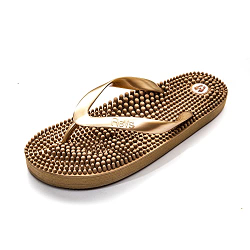 Revs Acupressuur & Voetreflexmassage (Reflexologie) Teenslippers voor Heren en Dames. Stimuleer drukpunten, Boost bloedsomloop Draag voor het comfort en natuurlijke gezondheid.Ê