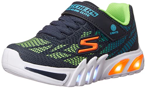 Skechers Flex-Glow Elite Vorlo Sneaker voor jongens, marineblauw, 36 EU