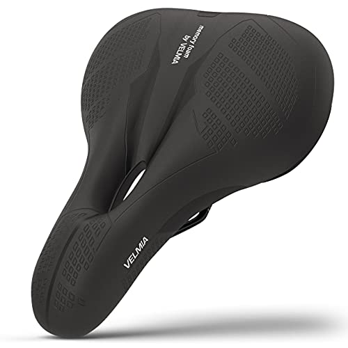 Velmia fietszadel voor [trekkingfietsen] - comfortabel zadel voor dames en heren met innovatief 3-zone concept & traagschuim - waterdicht fietszitje met ergonomisch design & montage-instructies