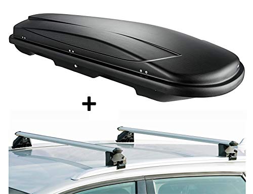 Skibox JUXT400 + aluminium raildrager VDPCRV107A Audi A4 SW (B8) 5-deurs 2008-2015