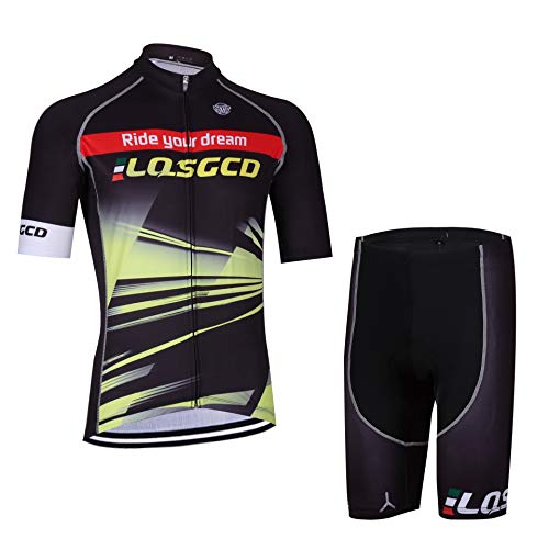 Wielerkleding Suit Heren Wielershort 4D hoog elastische geperforeerde spons Siliconen kussensloop broekspijpen Korte Mtb Fietskleding,Beige,S
