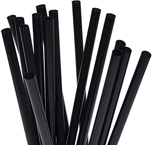 500 zwarte composteerbare rietjes, 21 cm hoog x 7 mm diameter, ideaal voor bar, pub, cocktailbar, aperitief en drank