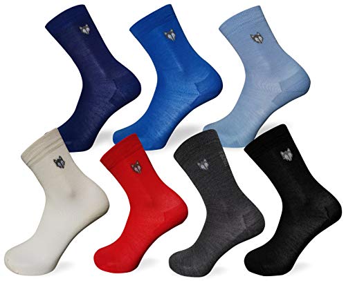 Team Magnus Tundra Wolf sokken van 80% wol - 3 paar - extra dunne thermosokken extreem (Blue, 37-40)