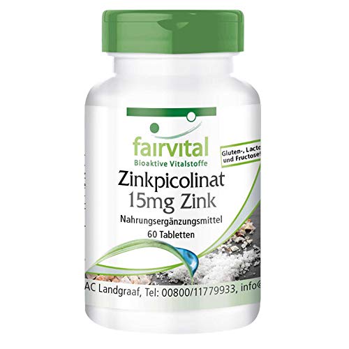 Zinkpicolinaat 15mg tabletten - HOOG GEDOSEERD - VEGAN - 60 tabletten zink picolinaat