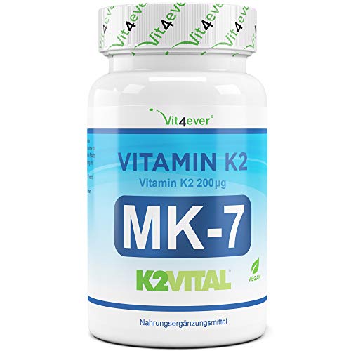 Vitamine K2-240 tabletten - Hooggedoseerd met 200 µg (mcg) per tablet - Premium: Echte 99,7+% All Trans MK7 (K2VITAL® by Kappa) - Veganistisch