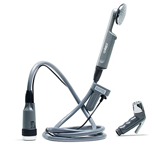 Colapz Camping douche 12v - Buitendouche - Tuindouche - 1 douchekop - 1 jetkop - draagtas inbegrepen