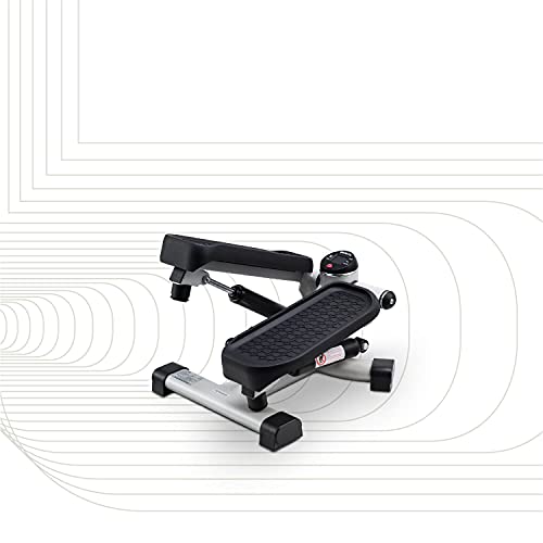 SportPlus 2-in-1 mini-stepper met gepatenteerde omschakeltechniek, zijstepper en op- en neerstepper in één apparaat, gebruikersgewicht tot 100 kg, slijtvaste hydraulische cilinder, trainingscomputer