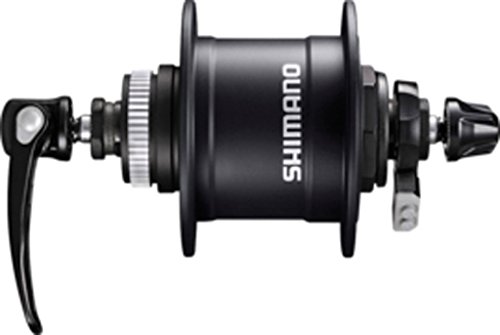 SHIMANO Dh-t4050, unisex-naafdynamo voor volwassenen, zwart, één maat