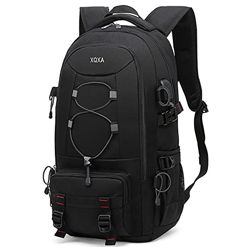 XQXA Reisrugzak, 45 liter grote capaciteit waterdichte wandelrugzak, 17,3 inch laptop rugzak voor mannen vrouwen trektochten rugzak voor sport buitensporten camping