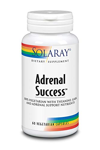 Solaray bijnier succes | Herbal Adaptogens + GABA & L-Theanine voor gezonde stressondersteuning | Glutenvrij | Geschikt voor veganisten | 60 VegCaps