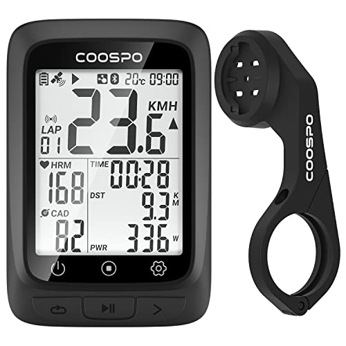 COOSPO BC107 GPS-fietscomputer Bluetooth 5.0 Ant+, fietsen, draadloos, LCD-display, 2,4 inch (2,4 inch), fiets, snelheidsmeter, IP67, waterdicht, racefiets, MTB-fiets