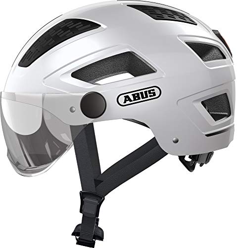 ABUS Hyban 2.0 ACE Stadshelm - Stevige Fietshelm voor Dagelijks Gebruik met ABS-hardshell - Voor Dames en Heren - Wit, Maat M​