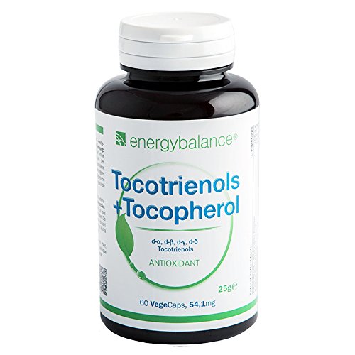 EnergyBalance Tocotriënol alfa-gamma - 4 tocoferolen in 1 capsule met antioxidanten - Natuurlijk vitamine E-complex - Veganistisch, zonder hulpstoffen - 60 VegeCaps van 54,1mg