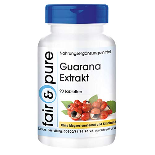 Guarana extract 300mg (4:1) van 1200mg guarana - vegan - 90 guarana tabletten - bevat coffeïne