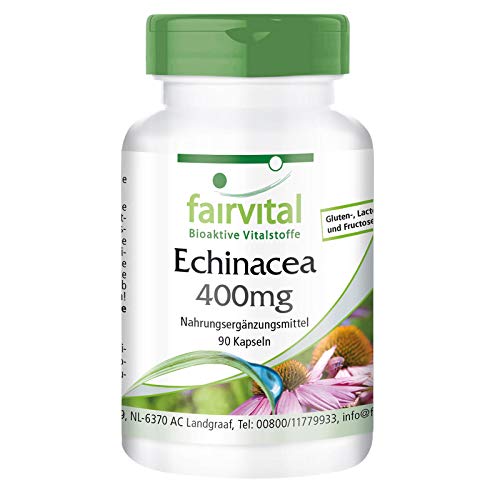 Echinacea capsules 400mg - HOOG GEDOSEERD - VEGAN - 90 capsules - Echinacea purpurea voedingssupplement